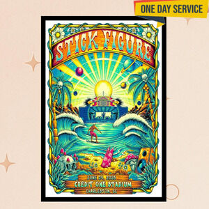 Stick Figure Credit One Stadium Charleston Sc June 24 2025 Poster